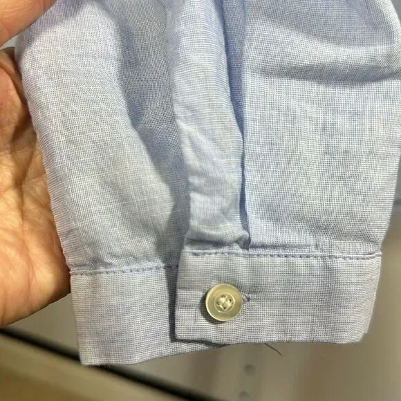 J. MCLAUGHLIN Women's Cotton Long Sleeve Popover Tunic Blouse Blue Size Medium - Picture 5 of 9